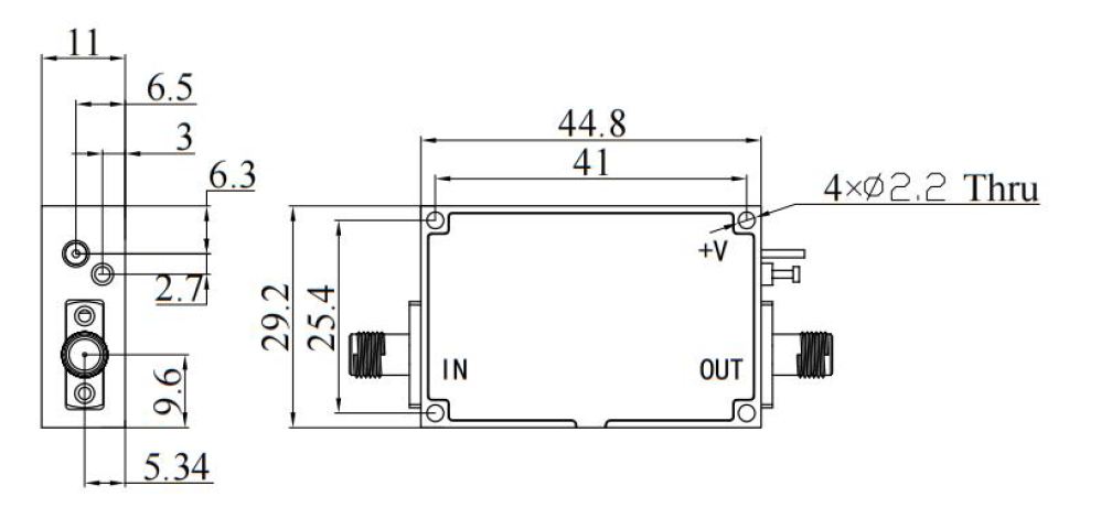 LF-LA10M3G-44-20, Малошумящий усилитель, 0.01-3 ГГц, 44 дБ