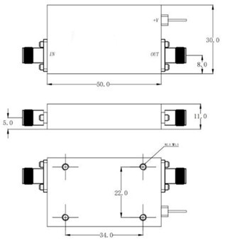 LF-LA5330-1840G, Широкополосный малошумящий усилитель, 18-40 ГГц, 53 дБ