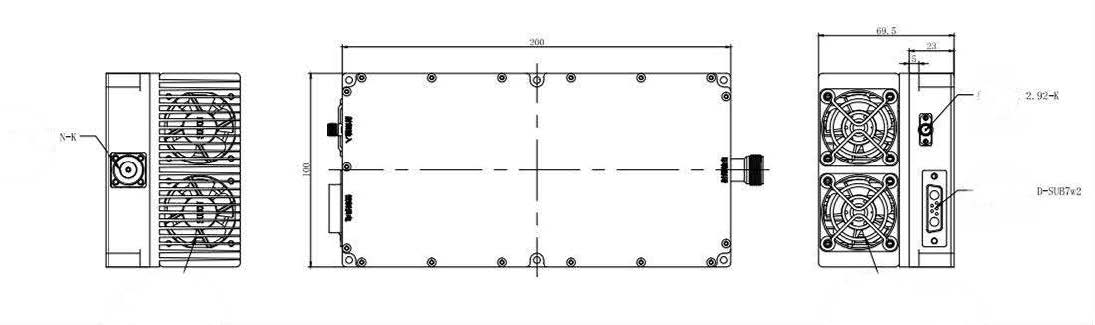 LPA218-5047, Широкополосный усилитель мощности, 2-18 ГГц, 50 дБ